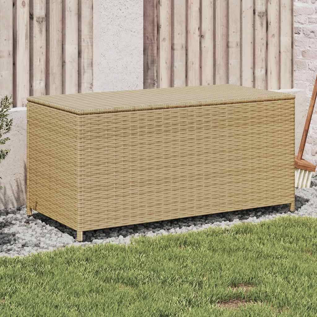 PANGIVO - Coffre de jardin résine tressée mélange beige 100 x 50 x 50 cm - PANGIVO