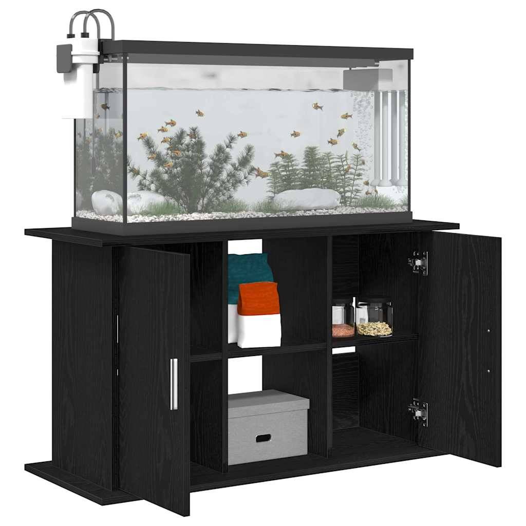 Meuble d'aquarium Chêne Noir Rangement Mixte Portes et Étagères 101x41x58 cm - ComfortXL Outdoor Living - Image 4