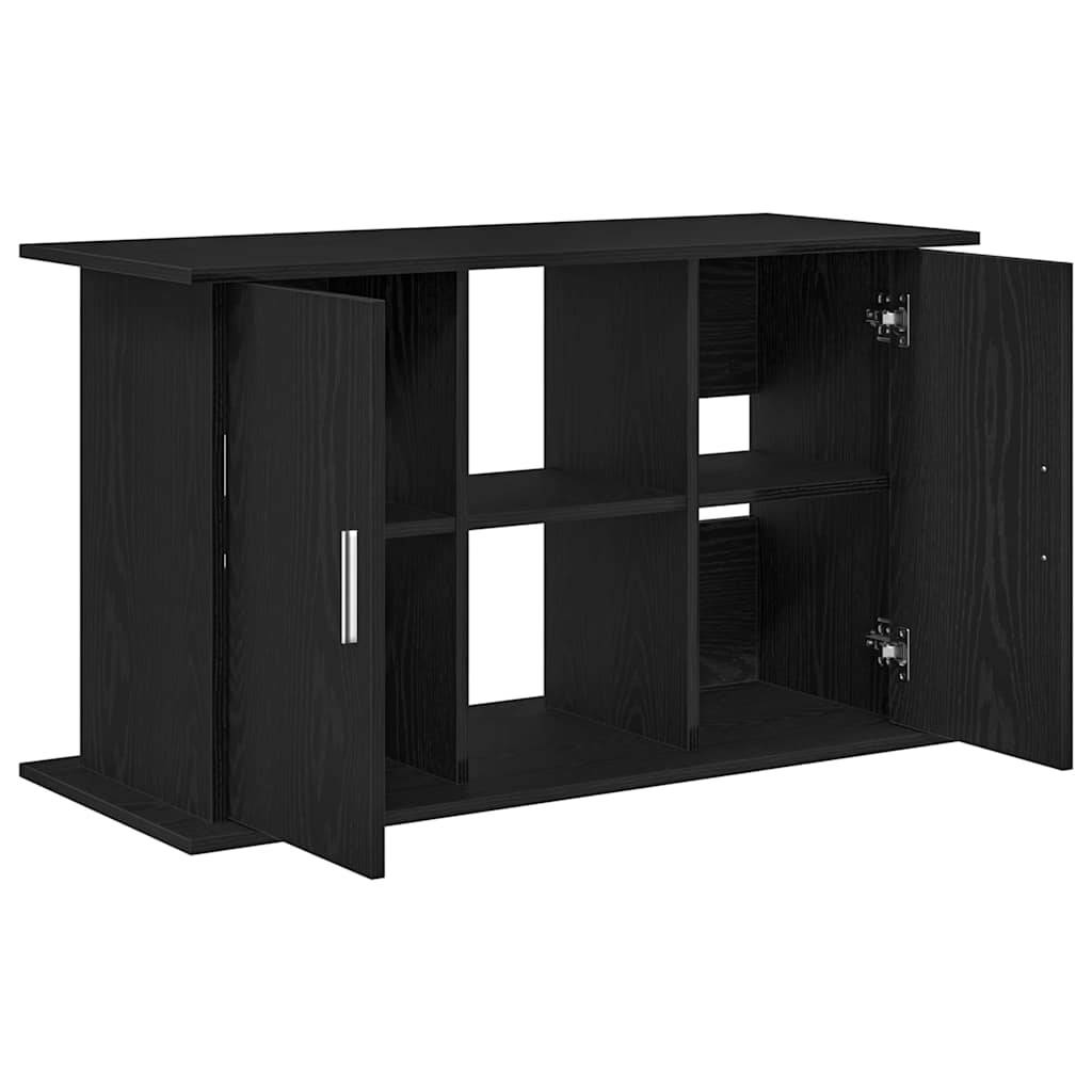 Meuble d'aquarium Chêne Noir Rangement Mixte Portes et Étagères 101x41x58 cm - ComfortXL Outdoor Living - Image 8