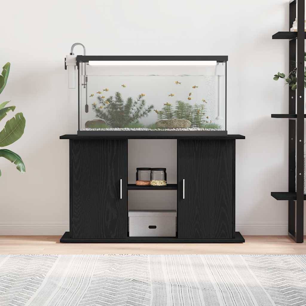 Meuble d'aquarium Chêne Noir Rangement Mixte Portes et Étagères 101x41x58 cm - ComfortXL Outdoor Living - Image 3