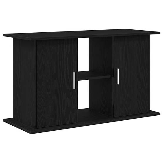 Meuble d'aquarium Chêne Noir Rangement Mixte Portes et Étagères 101x41x58 cm - ComfortXL Outdoor Living - Image 2