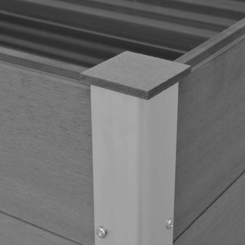 Vidaxl - Lit surélevé de jardin WPC 150x50x54 cm Gris vidaXL 43607 - Image 4