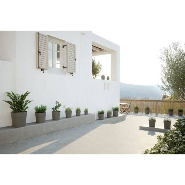 Artevasi - Pot A Fleurs Et Plantes Rond Capri Large - Plastique - Réservoir D'eau - Diametre 50 Cm - Blanc - Artevasi - Imagen 3