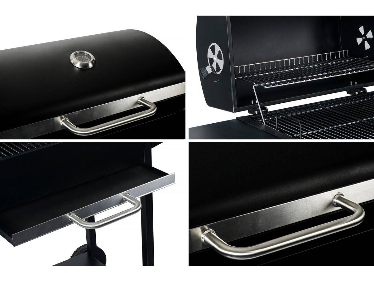 Barbecue Charbon De Bois "bizon" - 119 X 50 X 101 Cm - Noir -habitat Et Jardin - Image 4