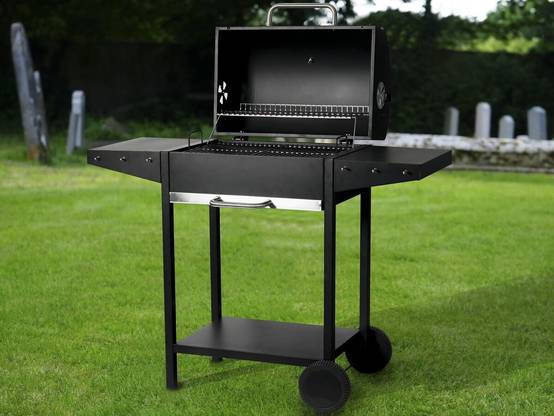 Barbecue Charbon De Bois "bizon" - 119 X 50 X 101 Cm - Noir -habitat Et Jardin - Image 2