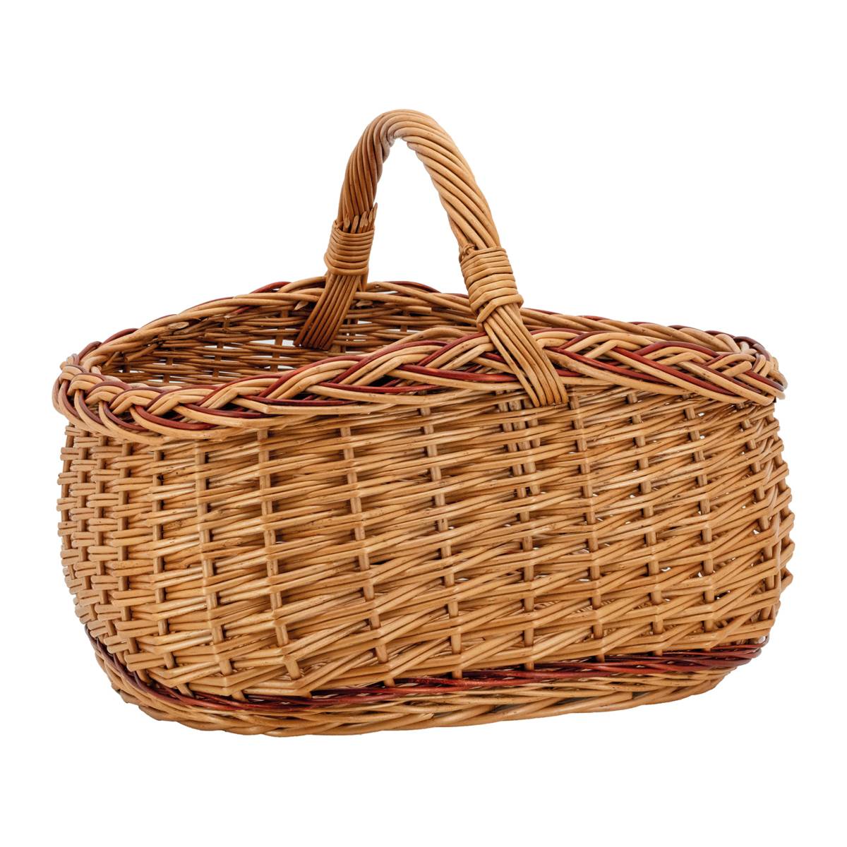 Aubry Gaspard - Panier en osier buff et marron - Imagen 1