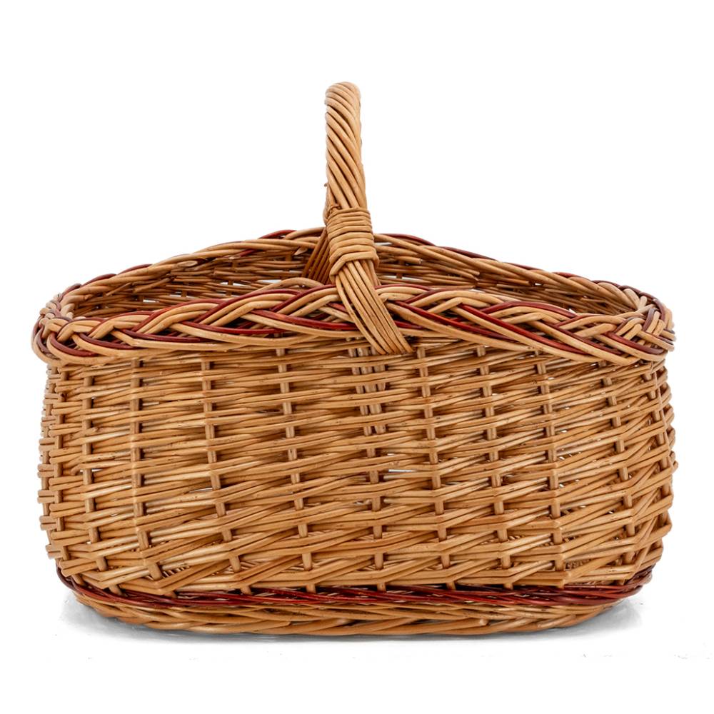 Aubry Gaspard - Panier en osier buff et marron - Imagen 4