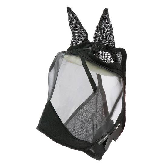Masque anti-mouches 'Supercut' noir pour poney EQUITHEME