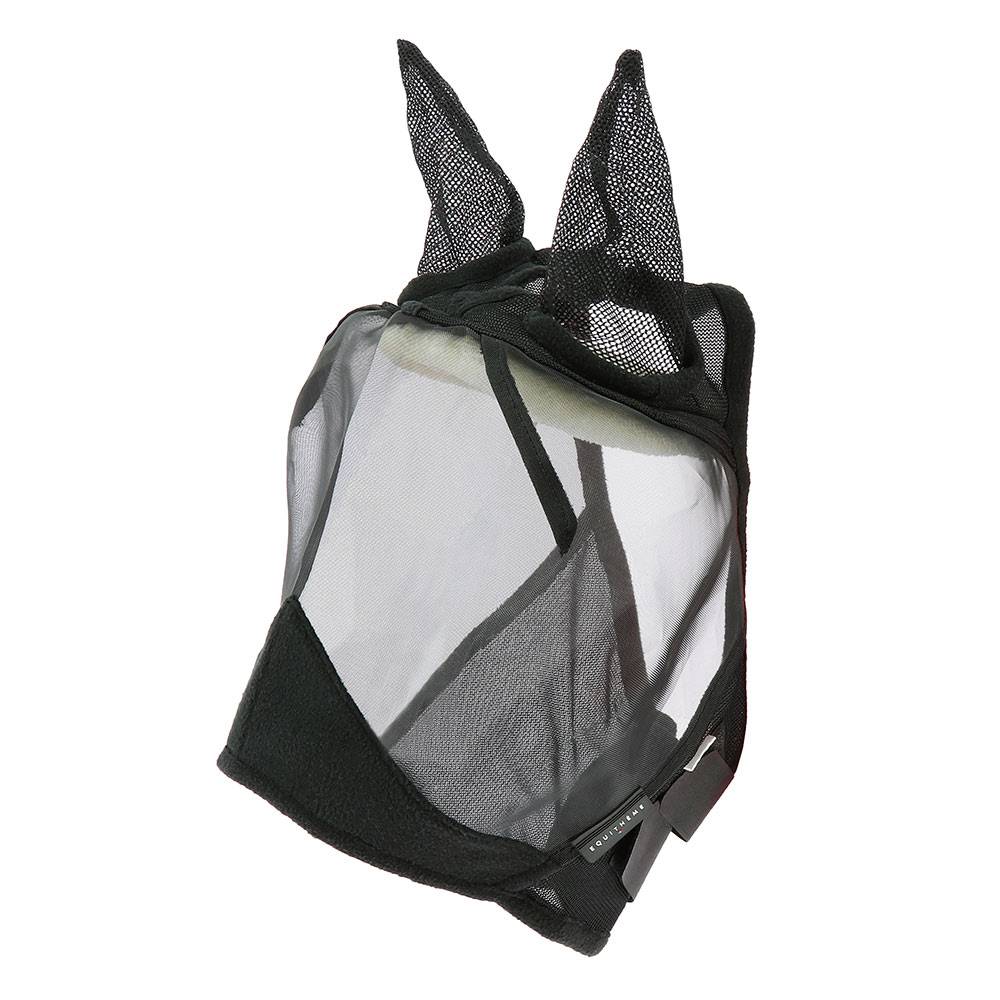 Masque anti-mouches 'Supercut' noir pour poney EQUITHEME
