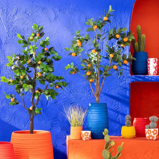 Arbre Artificiel en Pot "Oranger" 130cm Vert - Image 2
