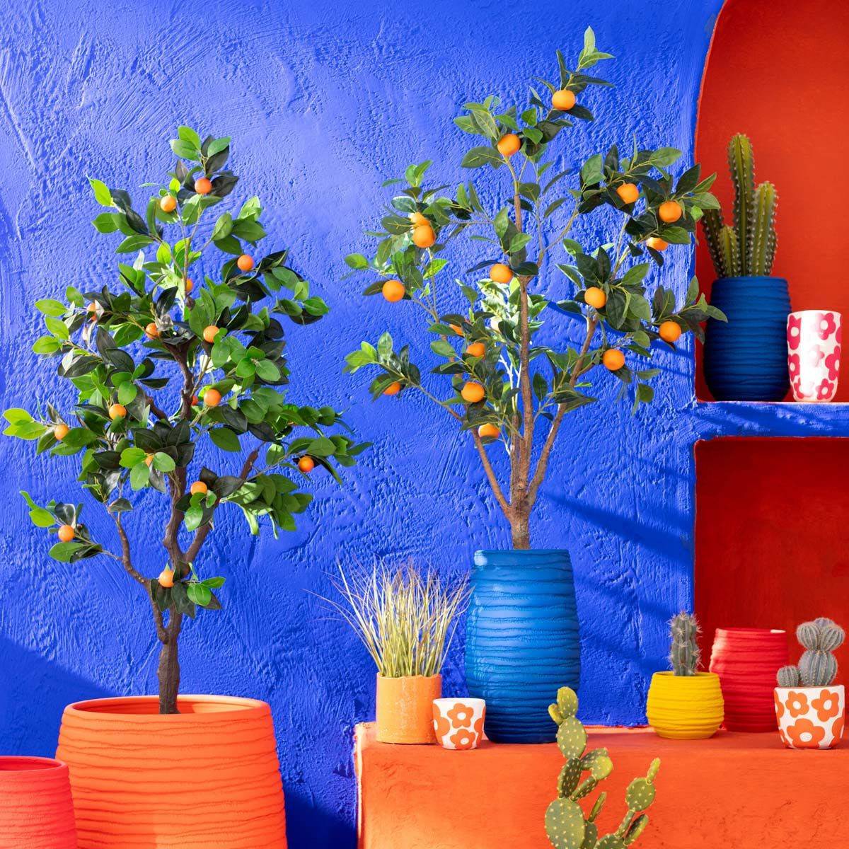 Arbre Artificiel en Pot "Oranger" 130cm Vert - Image 2