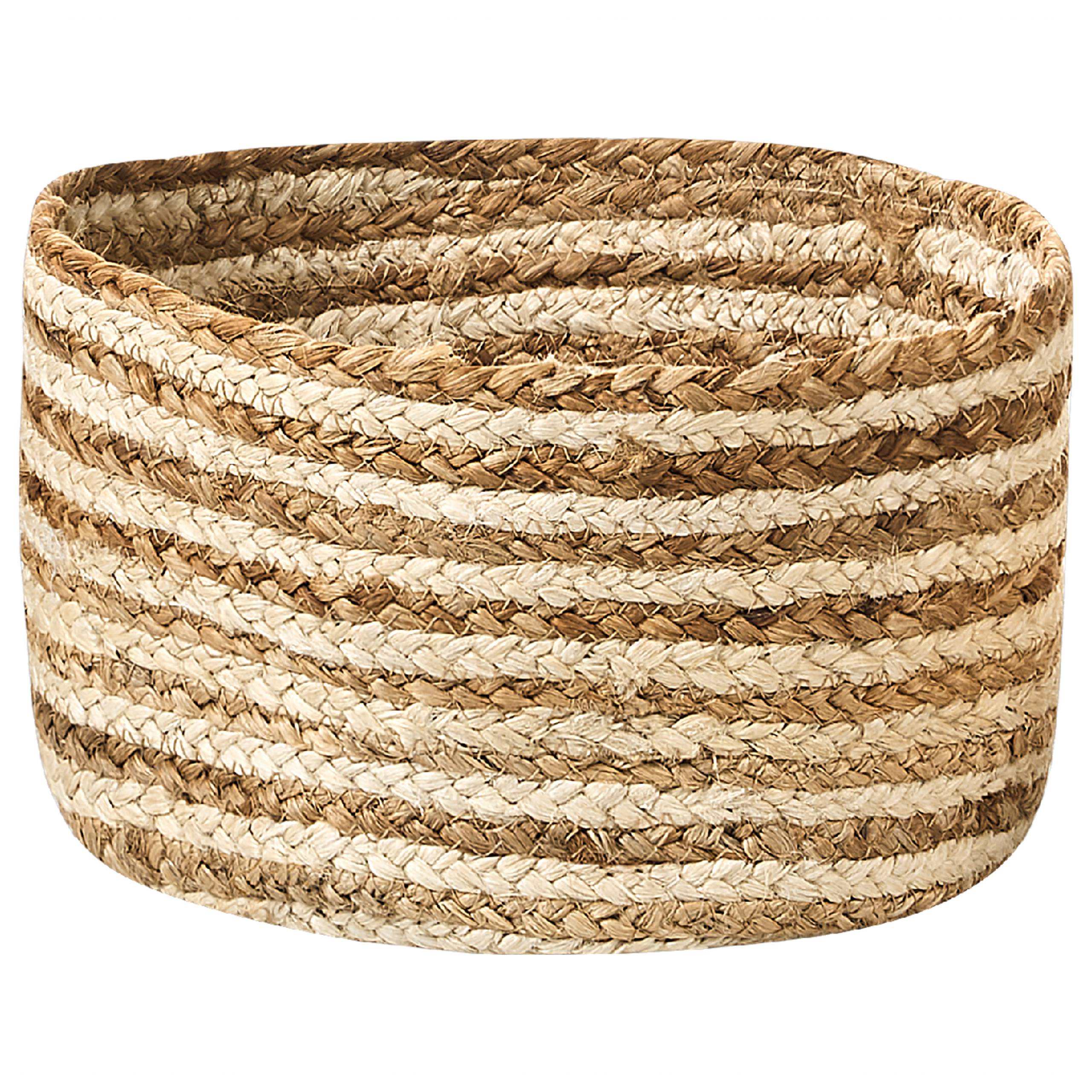 Beliani - Lot de 3 Paniers de Rangement en Jute Naturelle Beige 13/14/20 cm de Hauteur Accessoire Linge Décoration Boho - Imagen 6