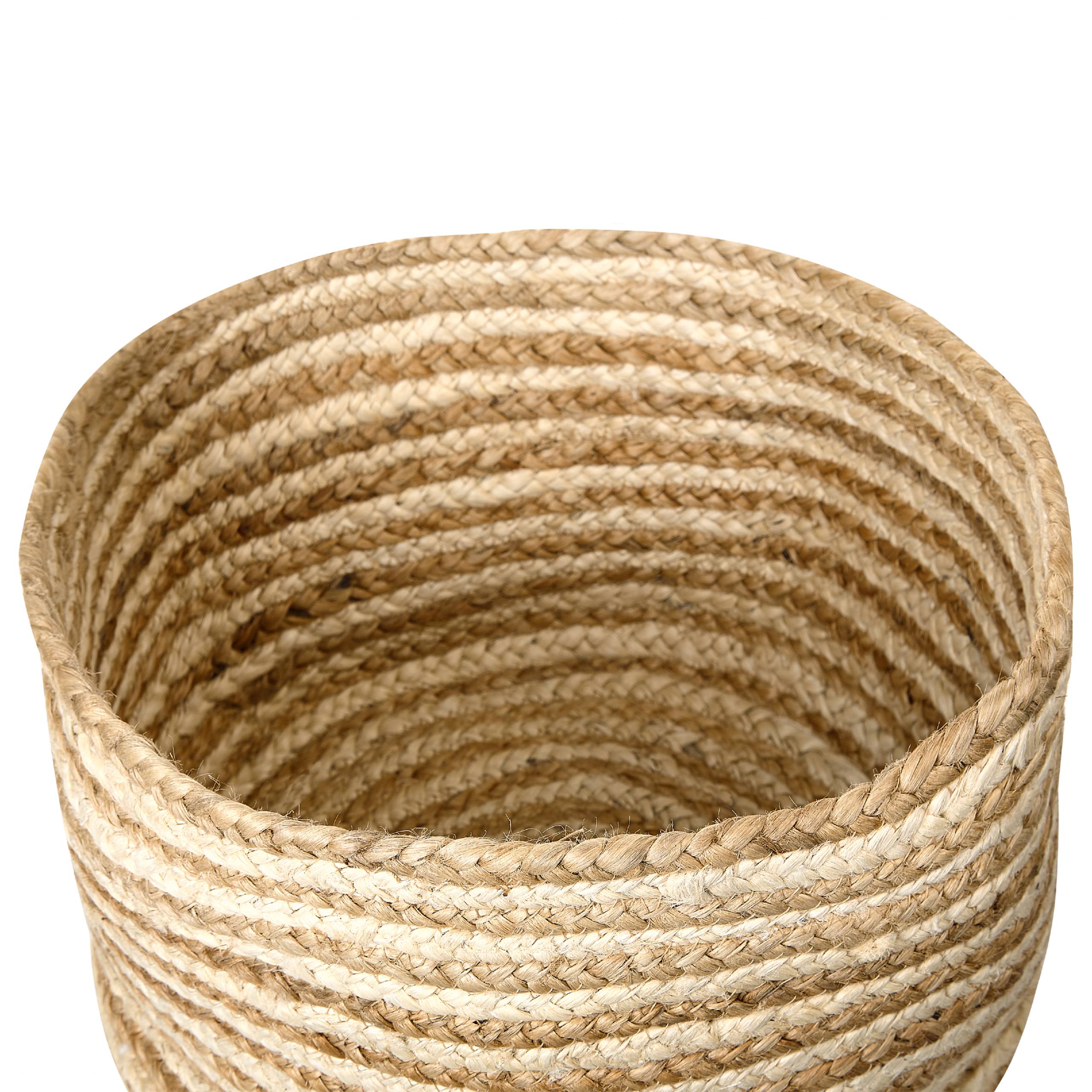 Beliani - Lot de 3 Paniers de Rangement en Jute Naturelle Beige 13/14/20 cm de Hauteur Accessoire Linge Décoration Boho - Imagen 8