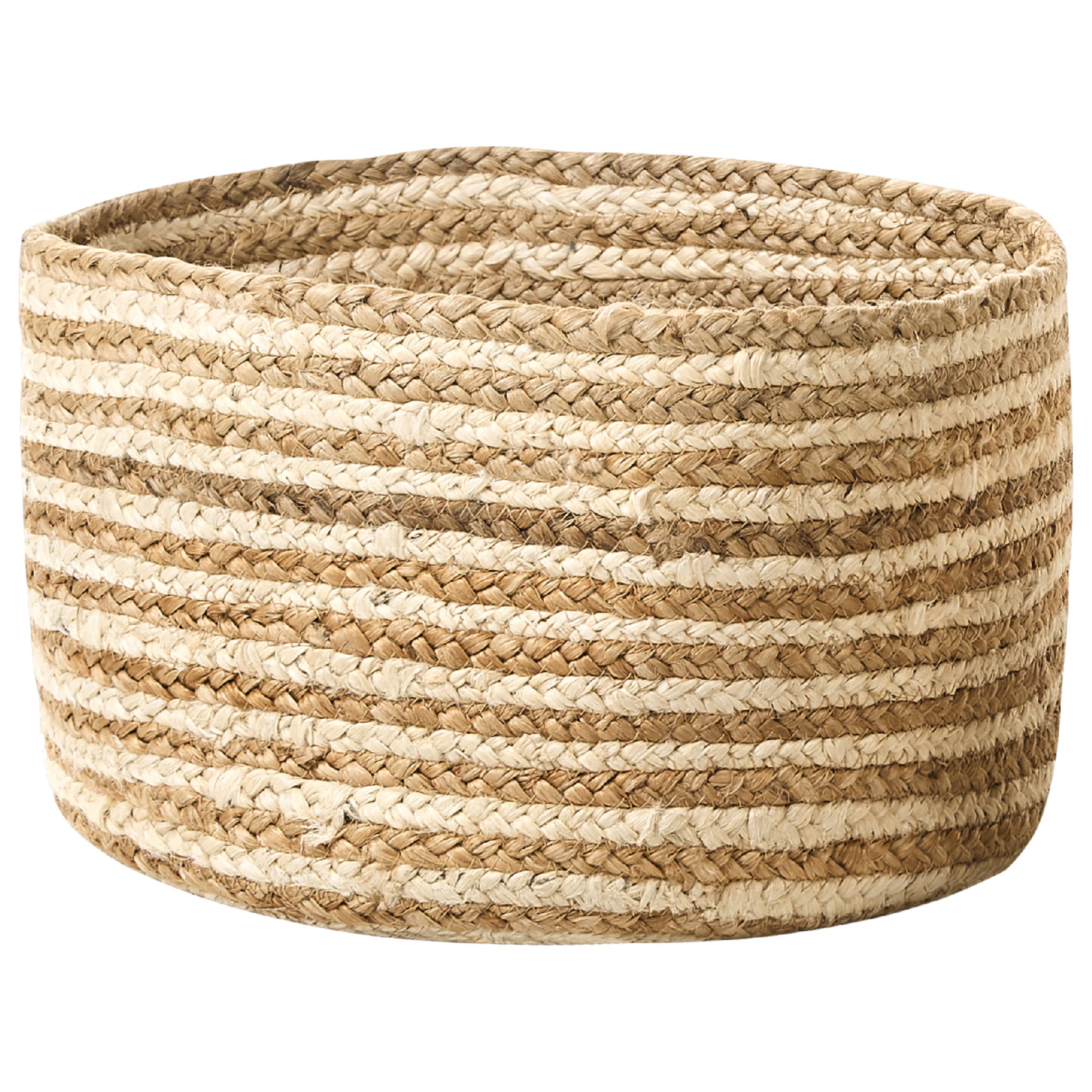 Beliani - Lot de 3 Paniers de Rangement en Jute Naturelle Beige 13/14/20 cm de Hauteur Accessoire Linge Décoration Boho - Imagen 5