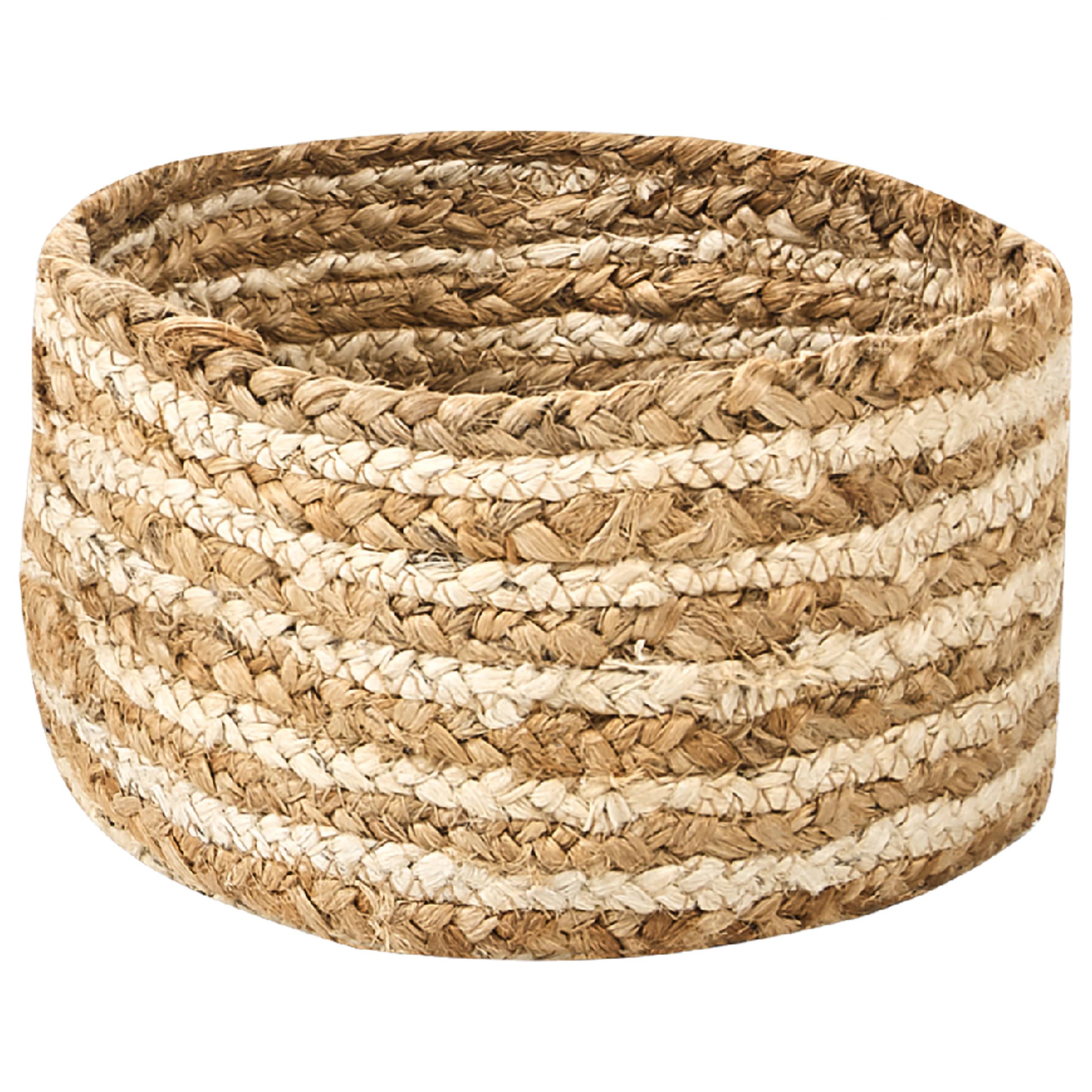 Beliani - Lot de 3 Paniers de Rangement en Jute Naturelle Beige 13/14/20 cm de Hauteur Accessoire Linge Décoration Boho - Imagen 7