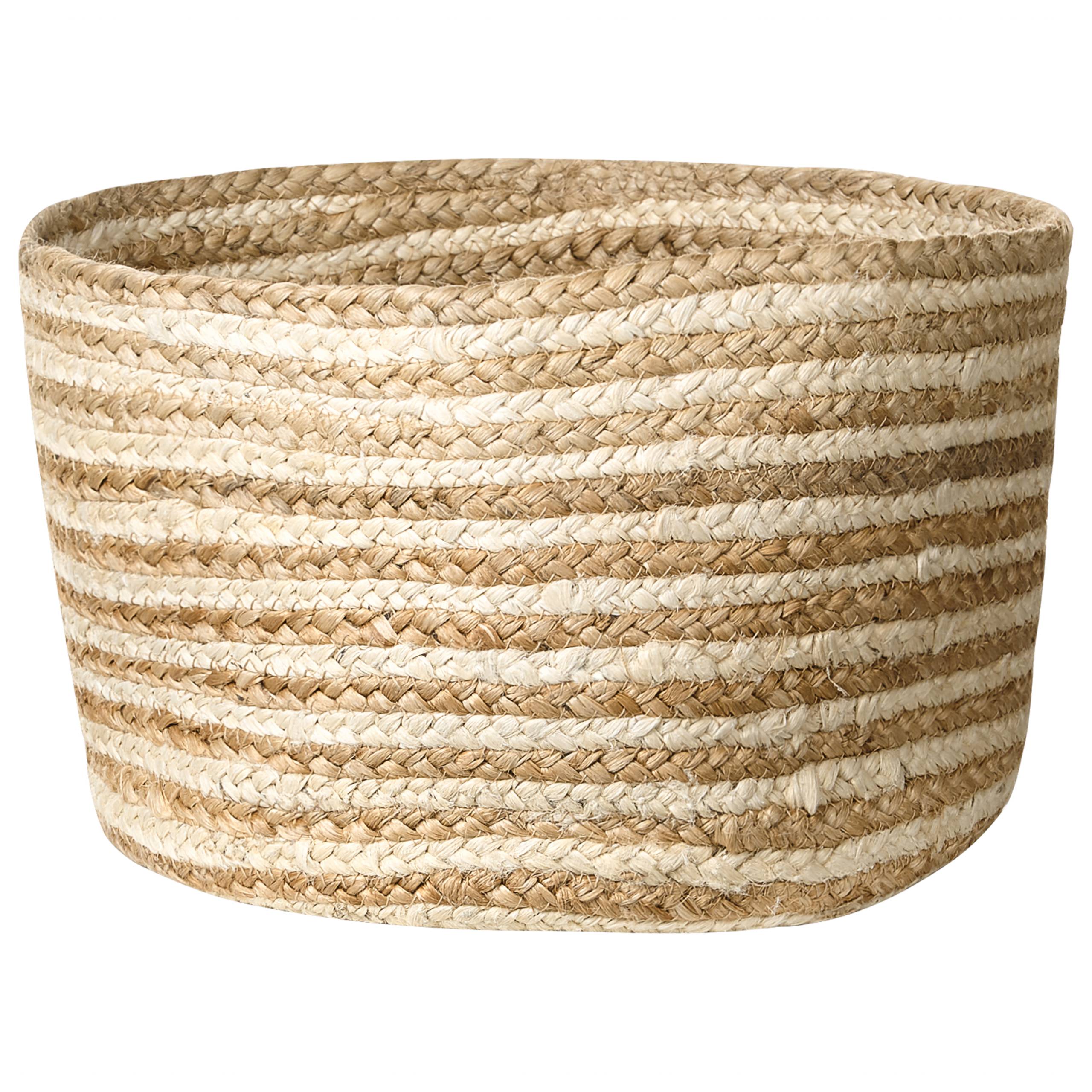 Beliani - Lot de 3 Paniers de Rangement en Jute Naturelle Beige 13/14/20 cm de Hauteur Accessoire Linge Décoration Boho - Imagen 4