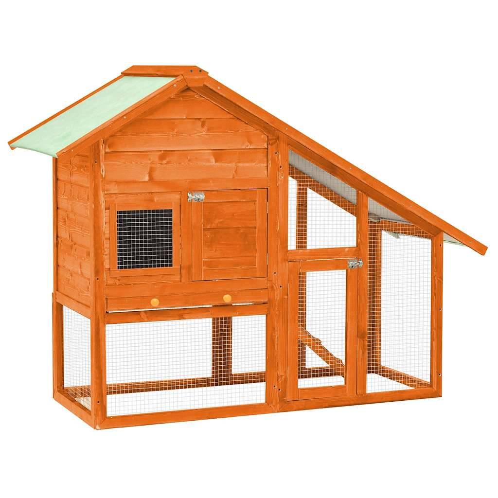 Vidaxl - Clapier 140x63x120 cm Bois de sapin massif vidaXL 170868 - Imagen 1