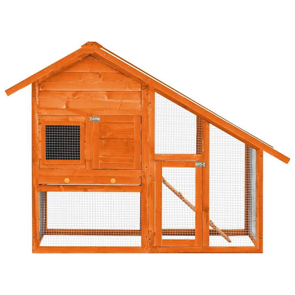 Vidaxl - Clapier 140x63x120 cm Bois de sapin massif vidaXL 170868 - Imagen 9