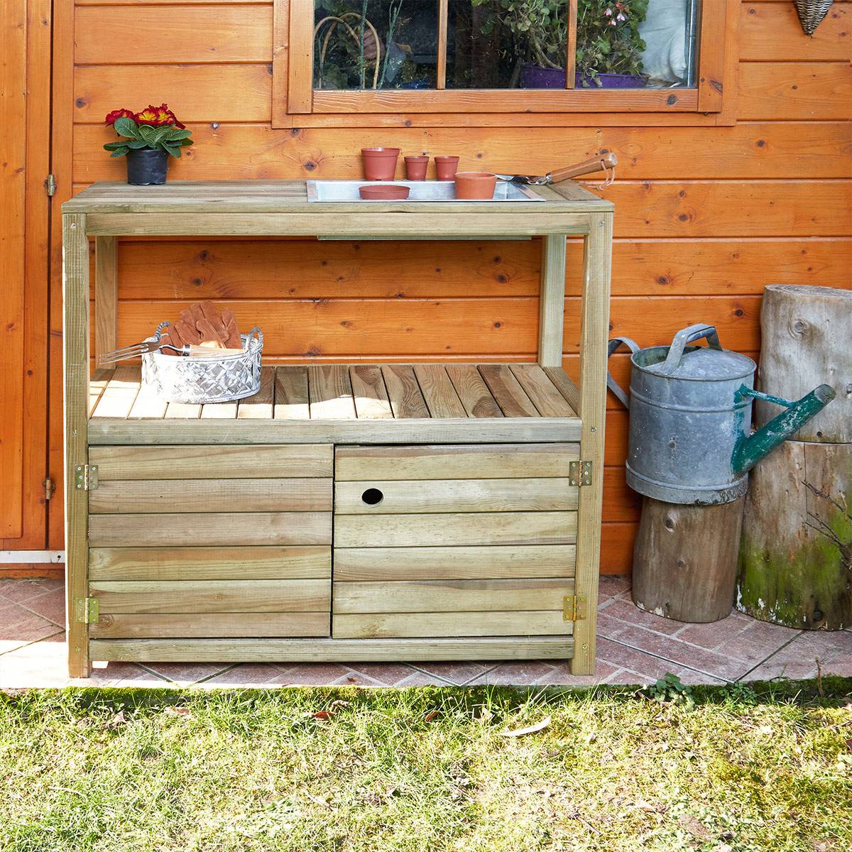 Table de rempotage Œillet en bois - Cémonjardin - Imagen 3