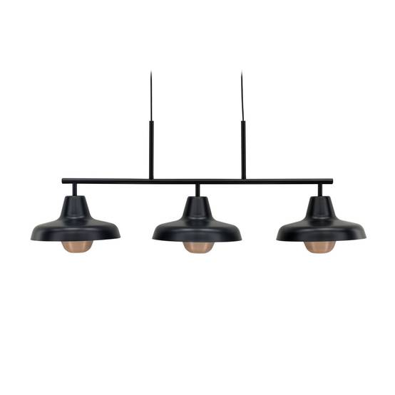 Suspension Design 3 Lampes "Stoten" 112cm Noir - Image 1