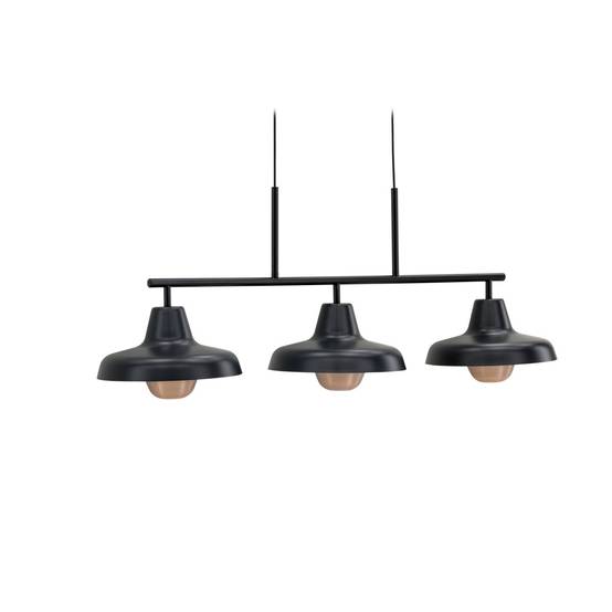 Suspension Design 3 Lampes "Stoten" 112cm Noir - Image 3