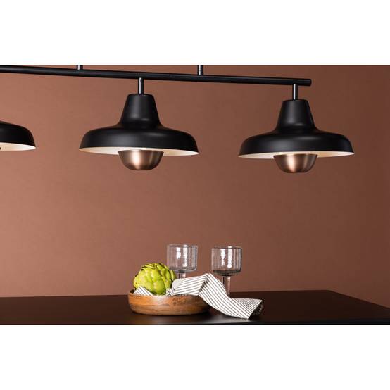 Suspension Design 3 Lampes "Stoten" 112cm Noir - Image 7