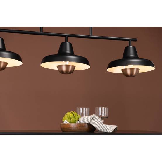 Suspension Design 3 Lampes "Stoten" 112cm Noir - Image 8