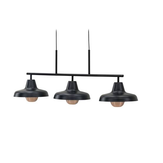 Suspension Design 3 Lampes "Stoten" 112cm Noir - Image 2