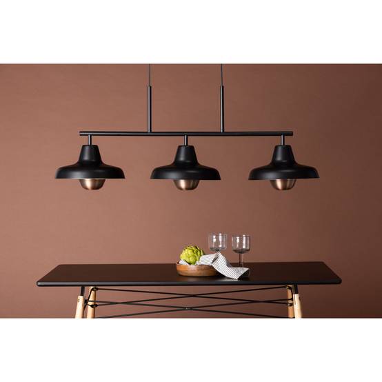 Suspension Design 3 Lampes "Stoten" 112cm Noir - Image 6