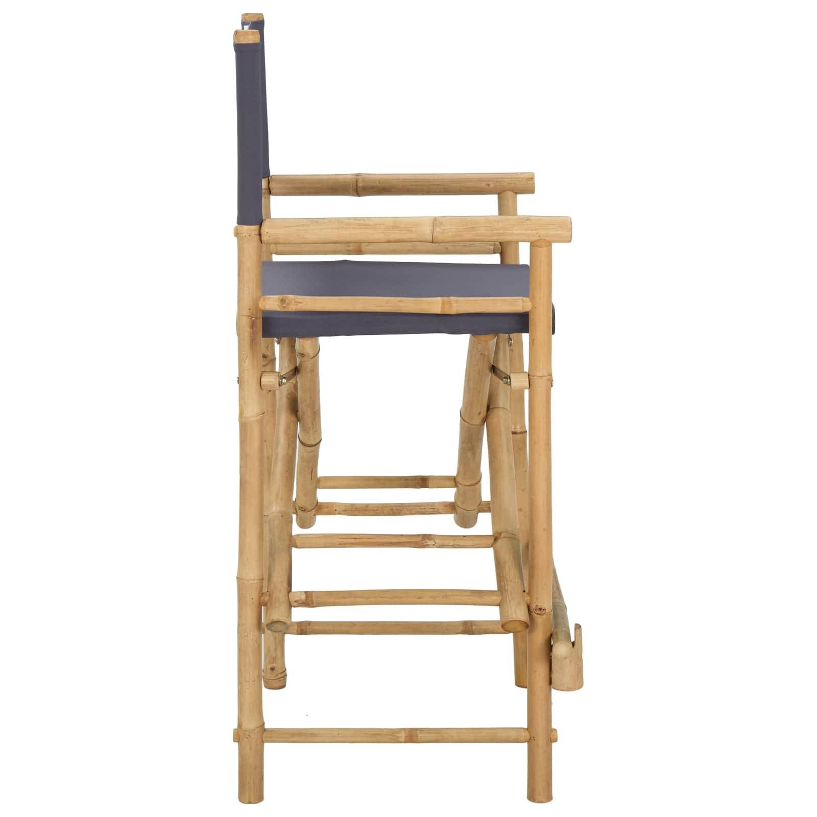 Lot de 2 chaises de directeur bambou naturel 58 x 48 x 115 cm - PANGIVO - Image 6
