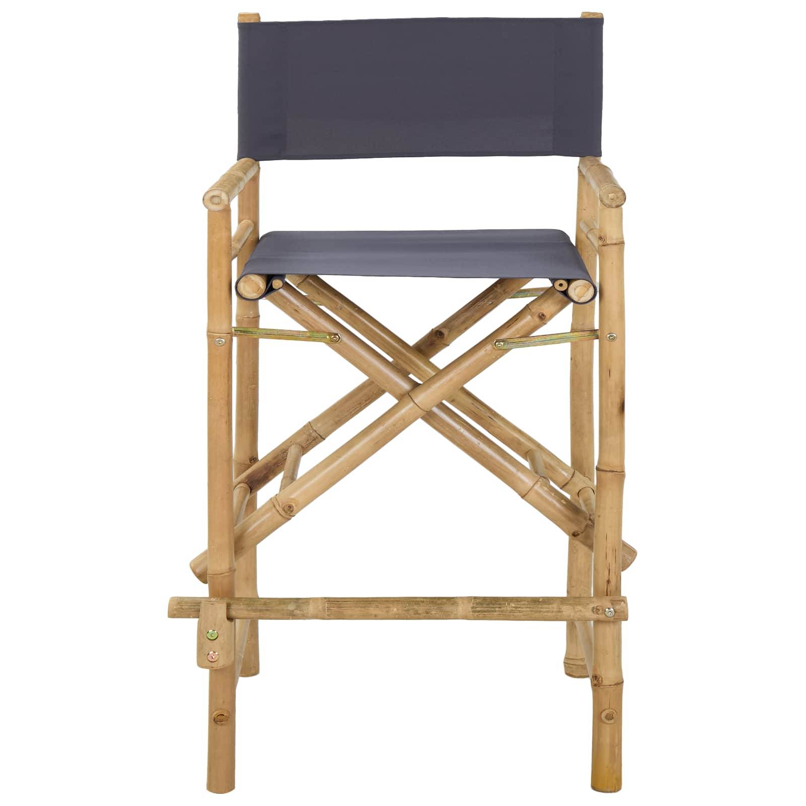 Lot de 2 chaises de directeur bambou naturel 58 x 48 x 115 cm - PANGIVO - Image 5