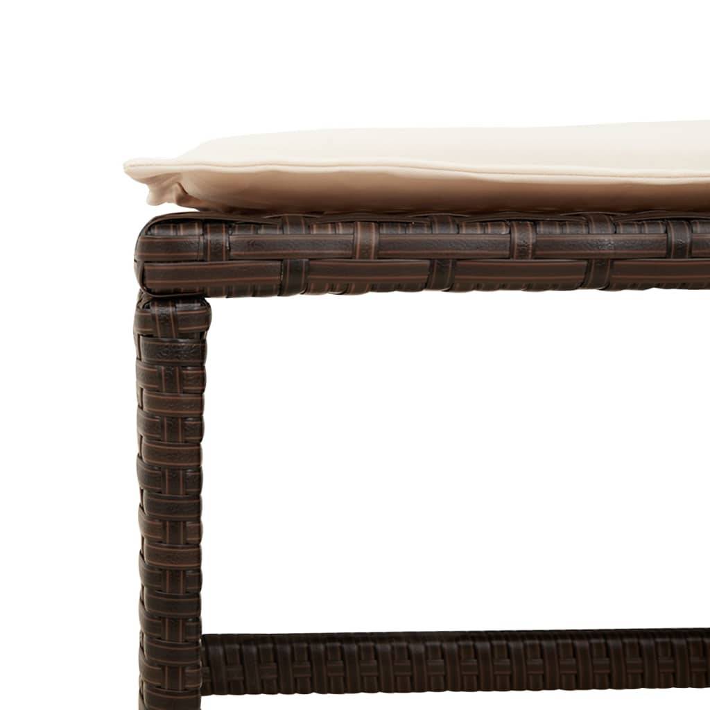 Ensemble Table et Chaises de Jardin 10 Places Marron, Mobilier Encastrable en Poly Rotin et Verre – ComfortXL Outdoor Living - Image 10