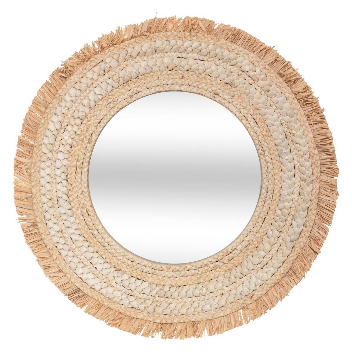 Atmosphera - Miroir tressé "Célia" raphia D68cm - Atmosphera Créateur d'intérieur - Image 2