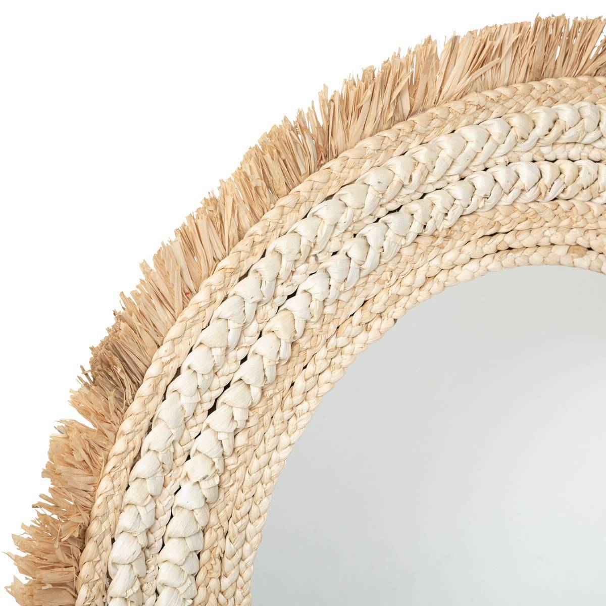 Atmosphera - Miroir tressé "Célia" raphia D68cm - Atmosphera Créateur d'intérieur - Image 4