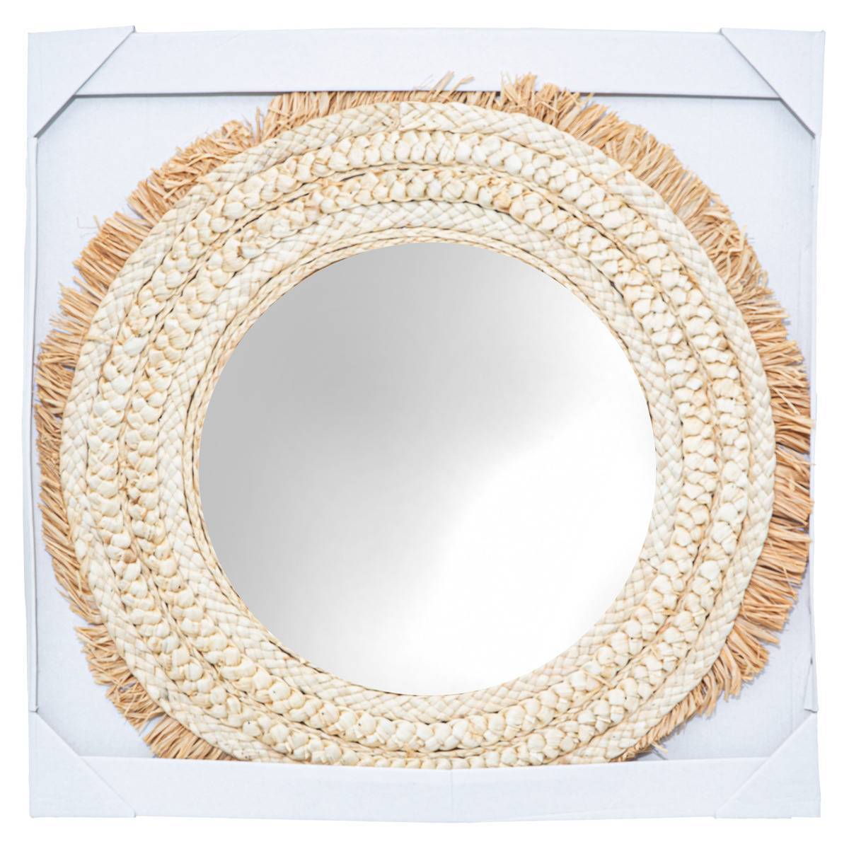 Atmosphera - Miroir tressé "Célia" raphia D68cm - Atmosphera Créateur d'intérieur - Image 3