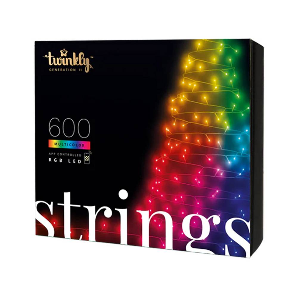 Strings – Guirlande Lumineuse LED Contrôlée par Application avec 600 LED RVB. 48 Mètres. Fil Noir. Intérieur et Extérieur - Imagen 3