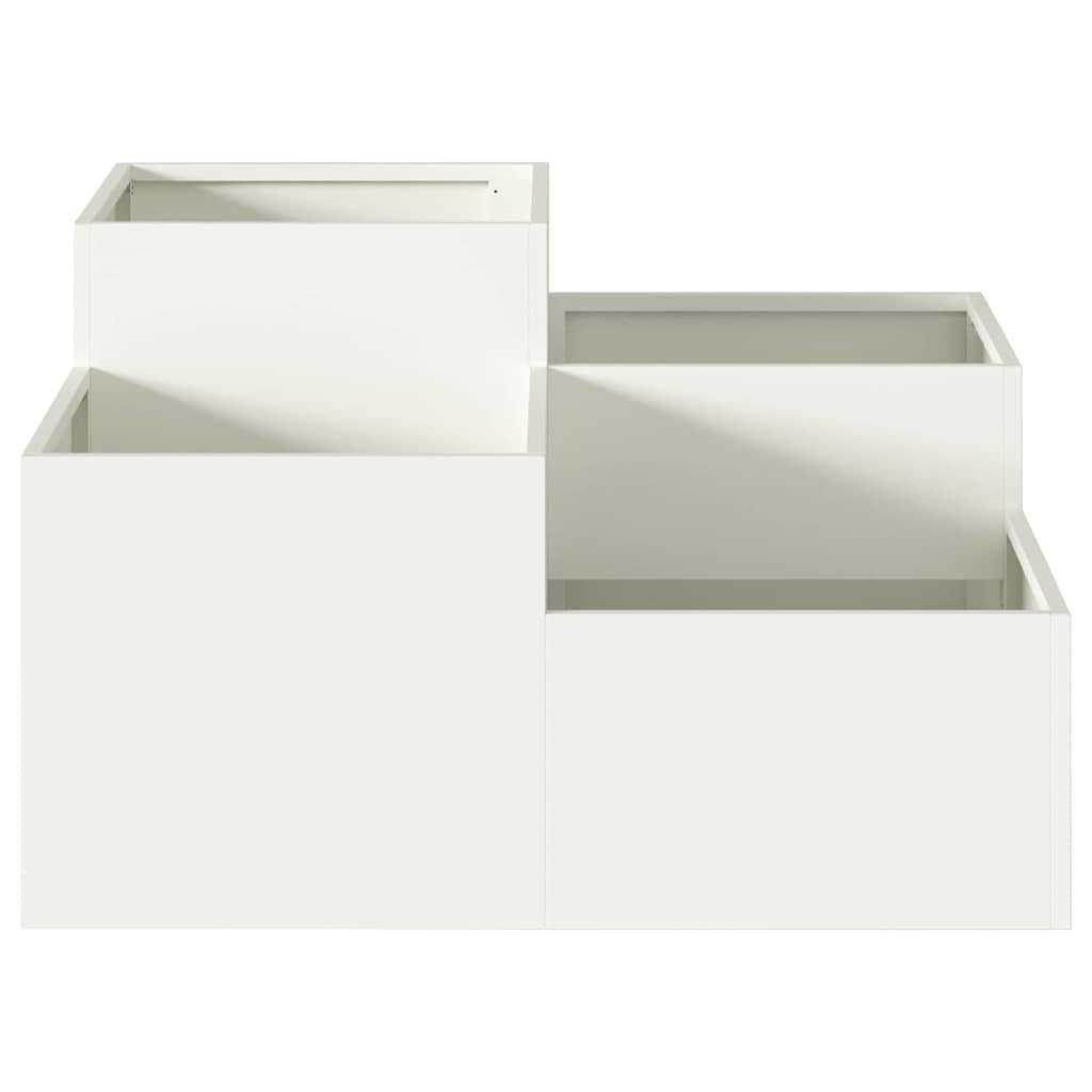 Cache-pot | Bac à fleurs de jardin Blanc 100 x 100 x 48 cm Acier - Image 7