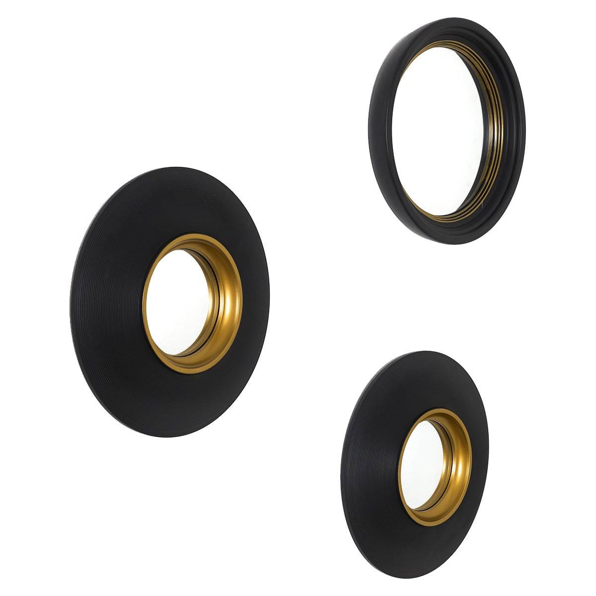 ALTOBUY - Lot de 3 Miroirs Convexes Ronds Noir et Or - HUBBLE - Image 3