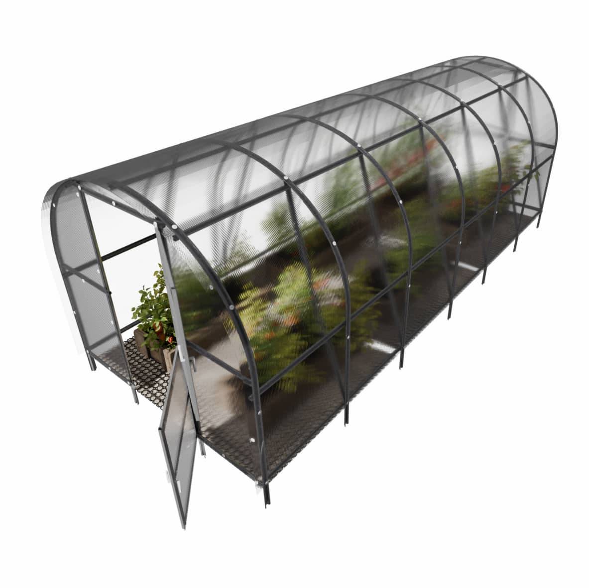 KLASIKA GREENHOUSES - Serre KLASIKA BALTIC LT 3 x 6 m (18 m²), 6 mm avec revêtement en polycarbonate - Image 6