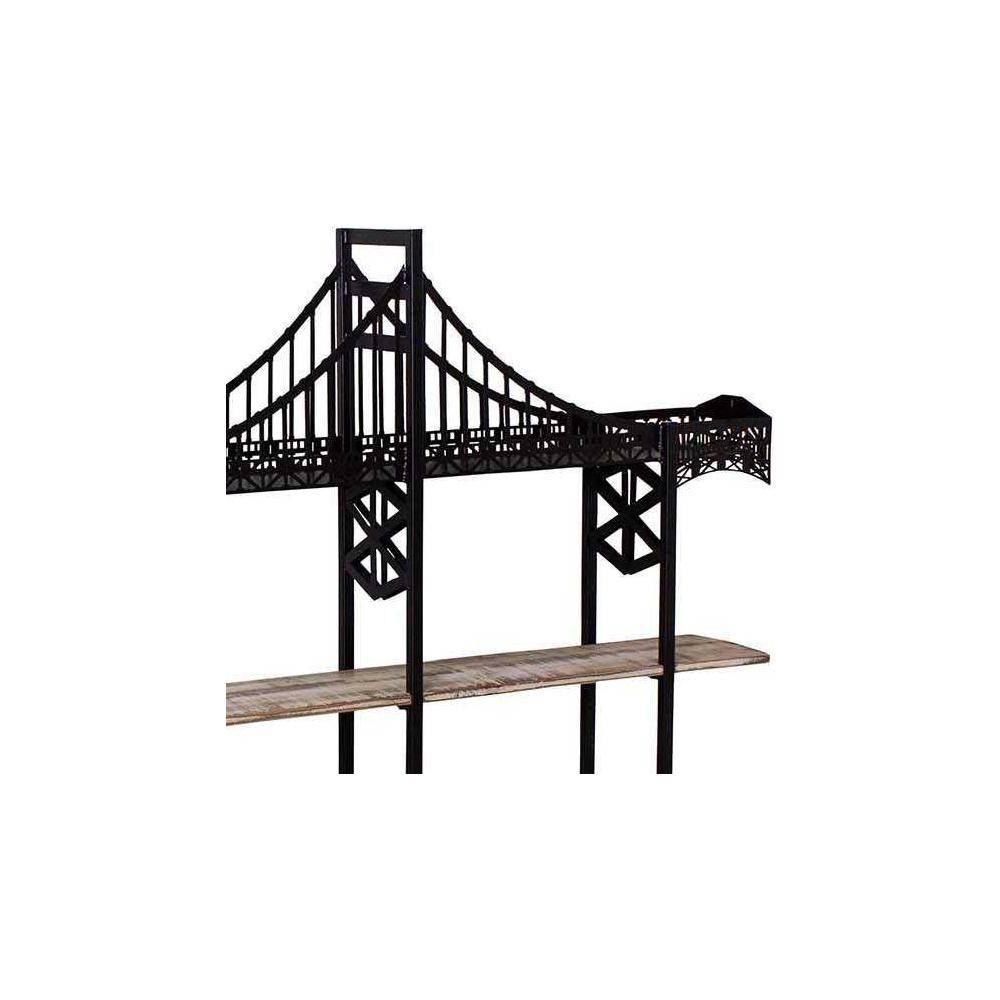 Antic Line Creations - Etagères en bois et fer Pont 146.5 x 13 x 70 cm - Imagen 3