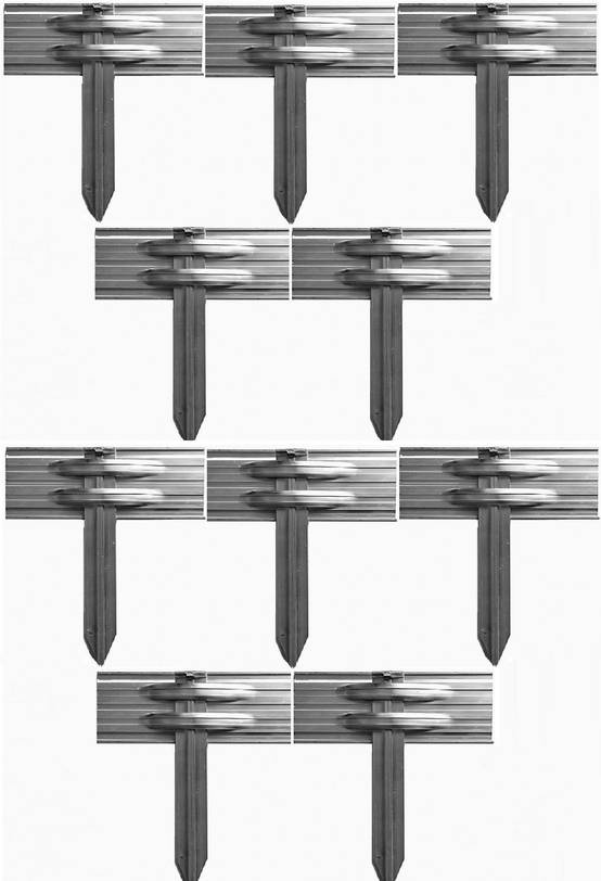 Jeu de 10 ancrages pour Bordures de jardin en aluminium ultra solide, Green-split - Image 2