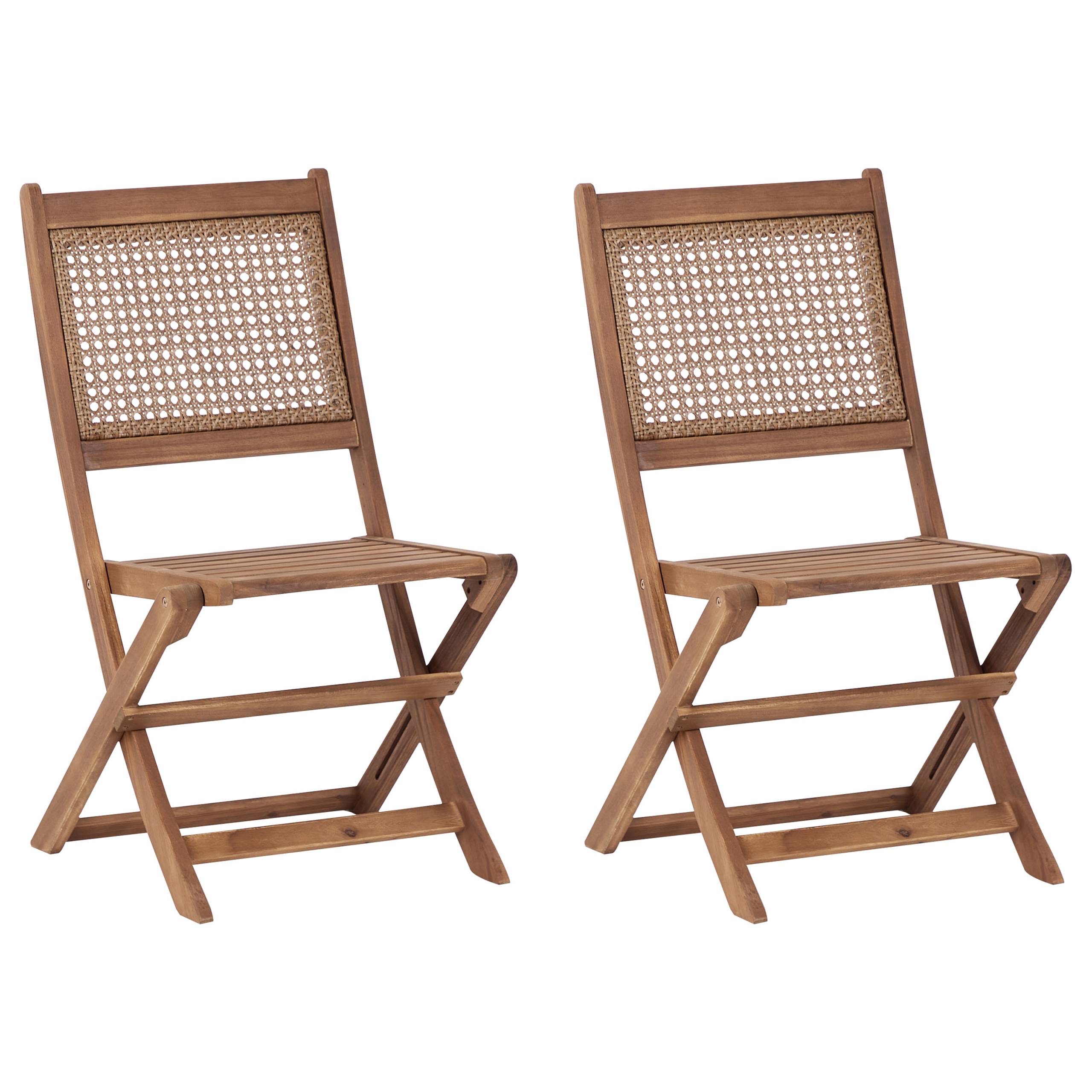 Beliani - Chaise de jardin Bois d'acacia certifié Marron foncé PARAGGI - Beliani - Imagen 2