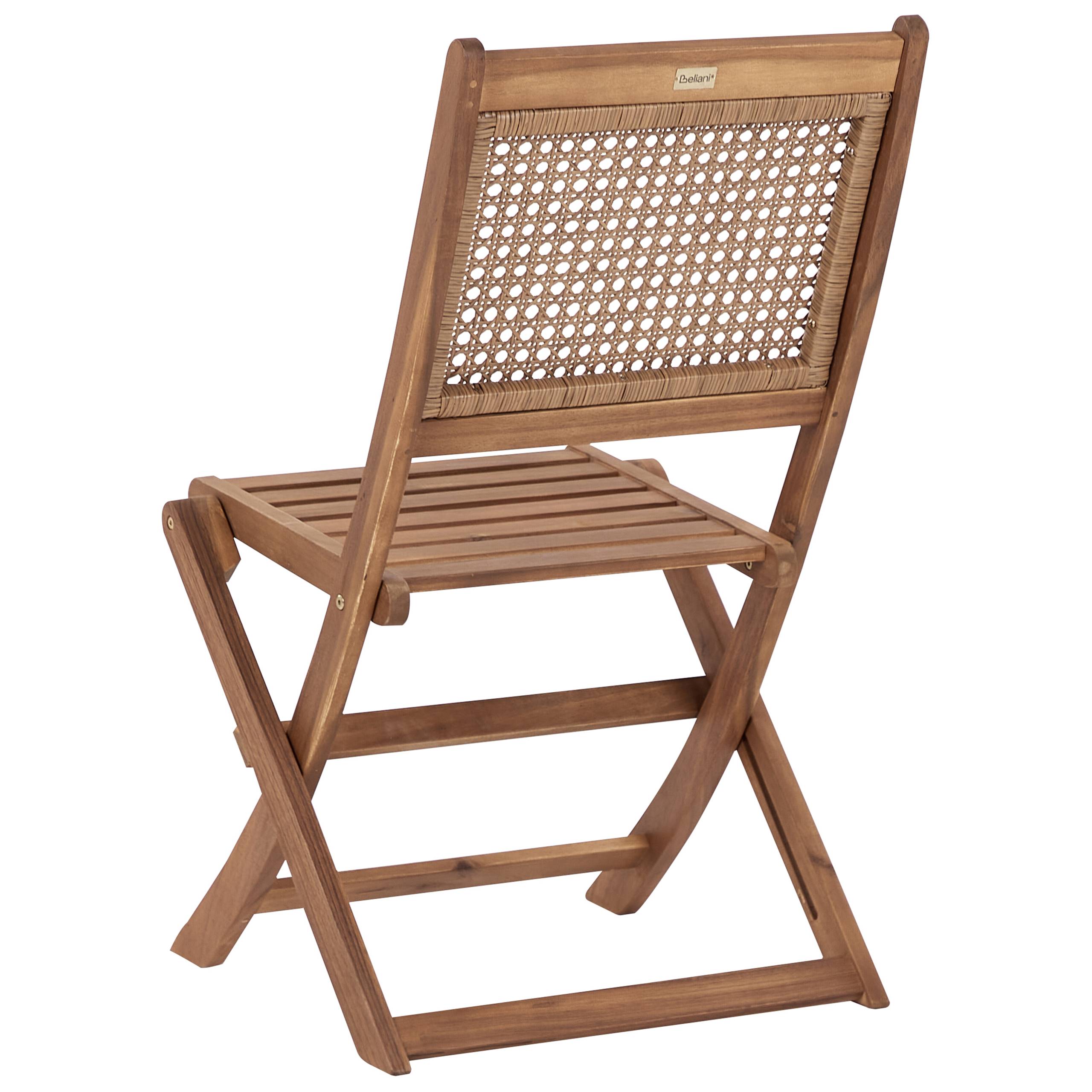 Beliani - Chaise de jardin Bois d'acacia certifié Marron foncé PARAGGI - Beliani - Imagen 6