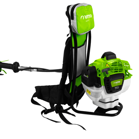 Débroussailleuse Thermique 47cm³ Coupe Ø25cm + Lame et fil nylon Réservoir 1L Autonomie 1h30 Port Sac à dos VITO Professionnel - Image 2