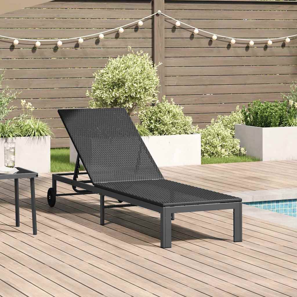PANGIVO - Transat polyrotin noir 206 x 62.5 x 74 cm - PANGIVO - Image 1