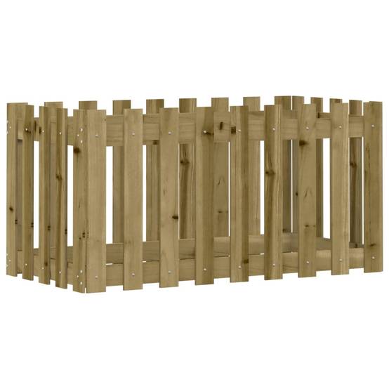 Jardinière | Lit surélevé de jardin design de clôture bois de pin imprégné - Image 1