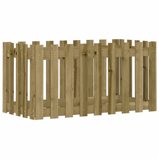 Jardinière | Lit surélevé de jardin design de clôture bois de pin imprégné - Image 4