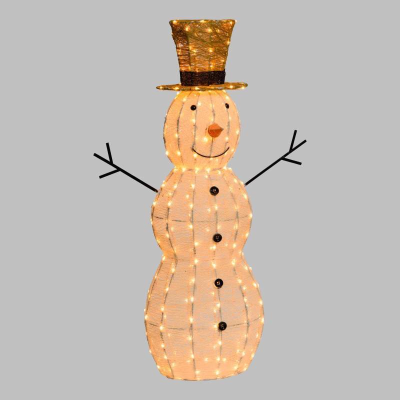 Lotti - Bonhomme de neige lumineux 3D H120cm 260 LED ambré fixe Timer extérieur Smart Connect 31V professionnel Lotti - Imagen 1