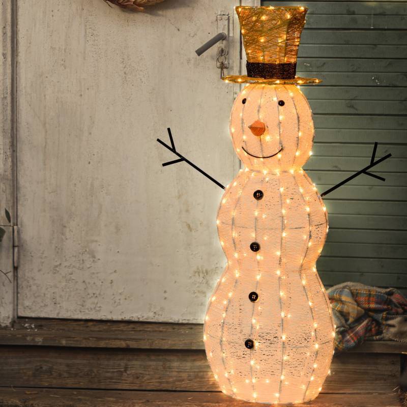 Lotti - Bonhomme de neige lumineux 3D H120cm 260 LED ambré fixe Timer extérieur Smart Connect 31V professionnel Lotti - Imagen 2