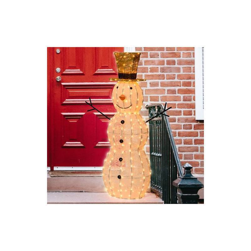 Lotti - Bonhomme de neige lumineux 3D H120cm 260 LED ambré fixe Timer extérieur Smart Connect 31V professionnel Lotti - Imagen 7